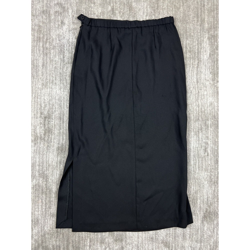 Morton Bernard Skirt Womens 6 Black Midi Pencil Straight High Waist Side Slit - Picture 6 of 10
